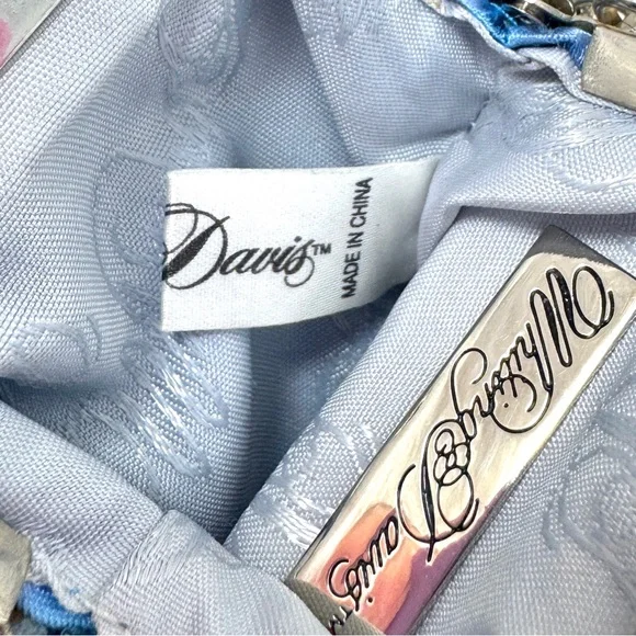 💖 Whiting & Davis Signature Mesh Blue Keychain Coin Purse, Small - Picture 10 of 11